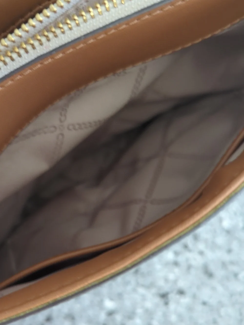 Michael Kors Harrison Medium Logo Backpack In Vanilla/Acorn
